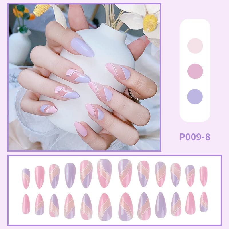 Coslifestore 72 Reusable Artificial Fake Nail Set| soft Square Shape Glossy| Matte Press On Nails| Lightweight & Long Lasting| Quick Fix For Festivals & Special Occasions- Nudes and Pastel shades - Image 2