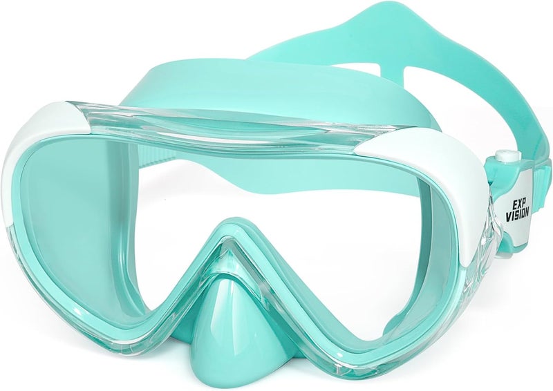 EXP VISION Kinder Taucherbrille, Kinder-Schwimmmaske 180 Anti-Fog-Tauchmaske, Kinder-Schwimmbrille mit Nasenabdeckung Auslaufsichere Schwimmbrille Anti-Shattered Lens fr Jugendliche 4-15 - Image 1
