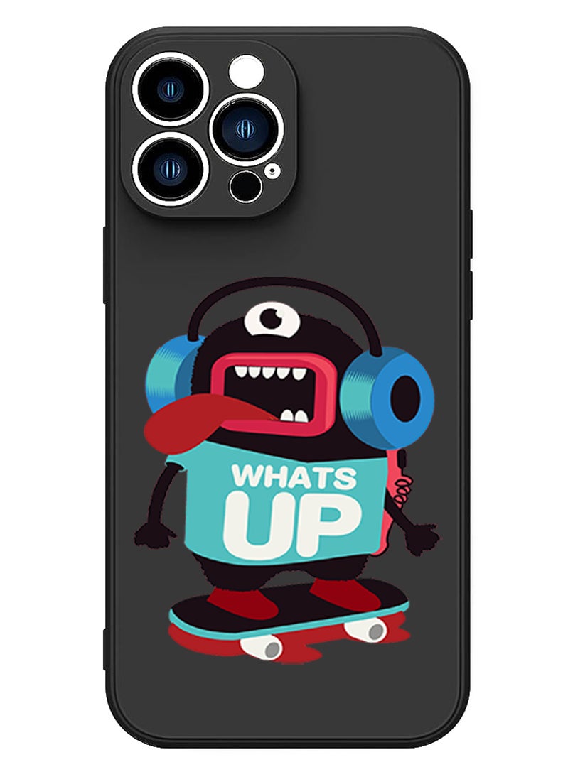 Theodor Protective Slim Fit Case Liquid Silicone Cover with Full Body Protection Anti-Scratch Shockproof Case For iPhone 15 Pro Black - whats up - Image 1