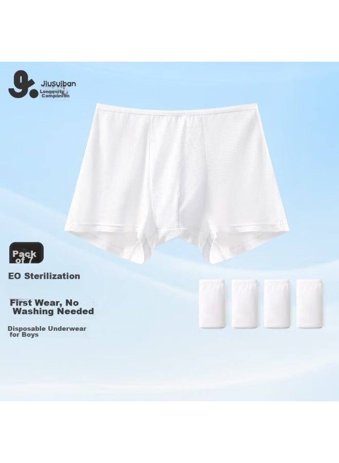 Long time companion Jiushi Ban Children's Disposable Underwear, Boys' Daily Disposable, Eo Sterilized, Cotton-like Feel, For School And Travel, 7-pack Boxers, 405054  - Image 2