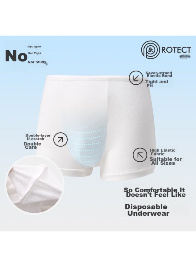 Long time companion Jiushi Ban Children's Disposable Underwear, Boys' Daily Disposable, Eo Sterilized, Cotton-like Feel, For School And Travel, 7-pack Boxers, 405054  - Image 4