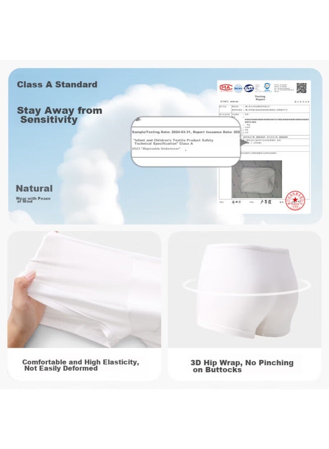 Long time companion Jiushi Ban Children's Disposable Underwear, Boys' Daily Disposable, Eo Sterilized, Cotton-like Feel, For School And Travel, 7-pack Boxers, 405054  - Image 5