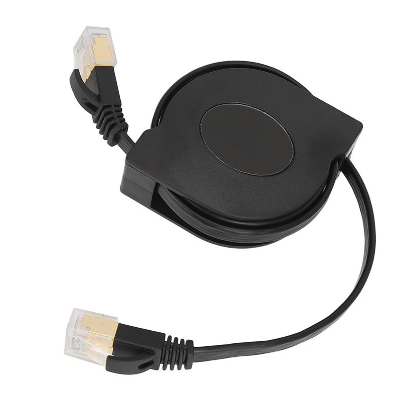 Retractable Cat7 Cable: 10Gbps 600MHz Flat Shielded - Automatic Cable Recovery Portable Ethernet Cord for Desktop Router, Office Home Network Use - Image 5