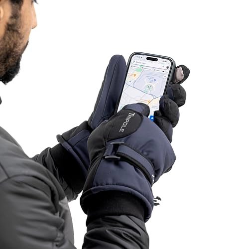 Tripole SummitGrip Waterproof Winter Gloves for Snow & Trekking | Comfort –10°C | Polar Fleece Lining | Men & Women (Blue, S) - Image 2