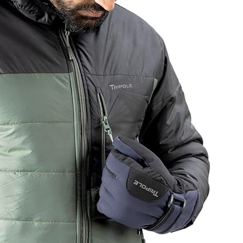 Tripole SummitGrip Waterproof Winter Gloves for Snow & Trekking | Comfort –10°C | Polar Fleece Lining | Men & Women (Blue, S) - Image 3