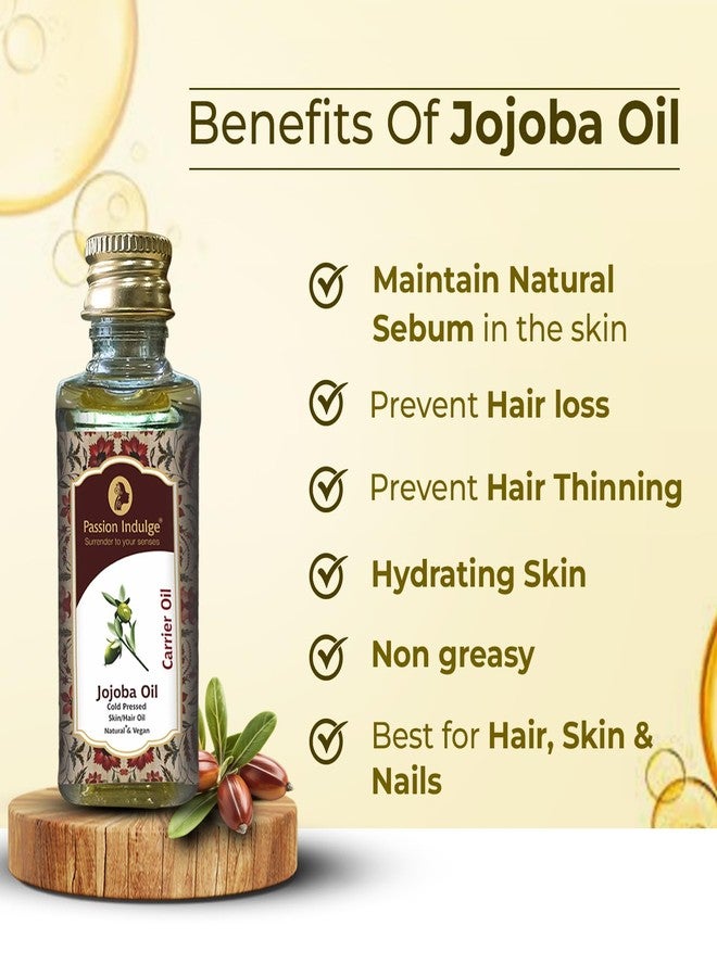 Passion Indulge 100% Pure Jojoba Oil -60ml | Cold-Pressed & Natural | Moisturizing for Face, Skin, Hair & Nails | Natural Carrier Oil | PETA Certified - Image 3