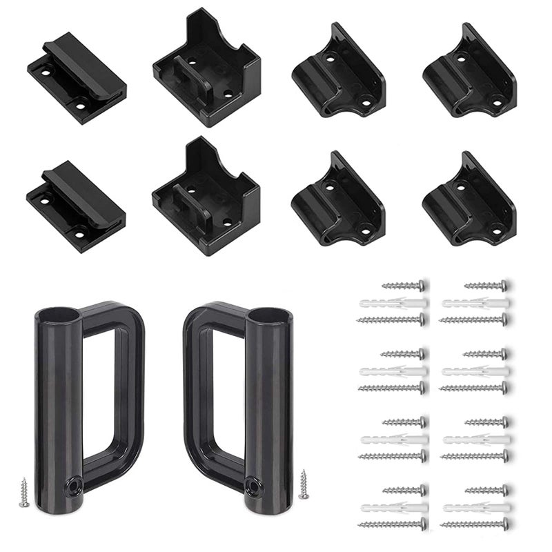 GRENFU Retractable Baby Gate Replacement Hardware Retractable Dog Gate Full Set Wall Mounting Accessories Brackets Latches Black A32 A32 - Image 5