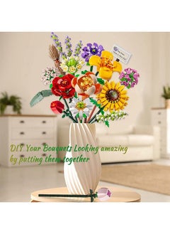 ULHYC Building blocks bouquet Chinese building blocks small particles assembled toys  - Image 5
