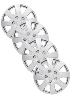 EMTC Pack of 4 EM-3137 Taiwan Wheel Cover | 13" Inch | Silver Universal Nested Style  - Image 1