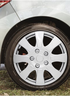 EMTC Pack of 4 EM-3137 Taiwan Wheel Cover | 13" Inch | Silver Universal Nested Style  - Image 3