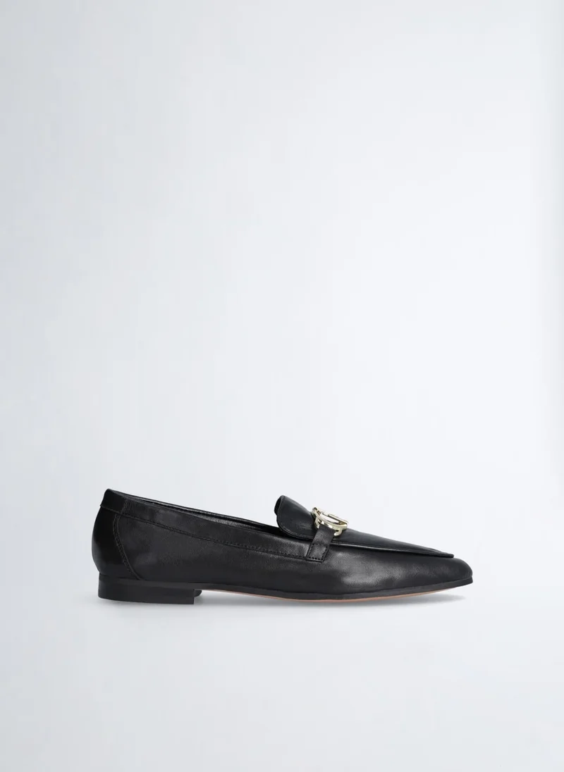 Liu Jo Black soft nappa leather loafers