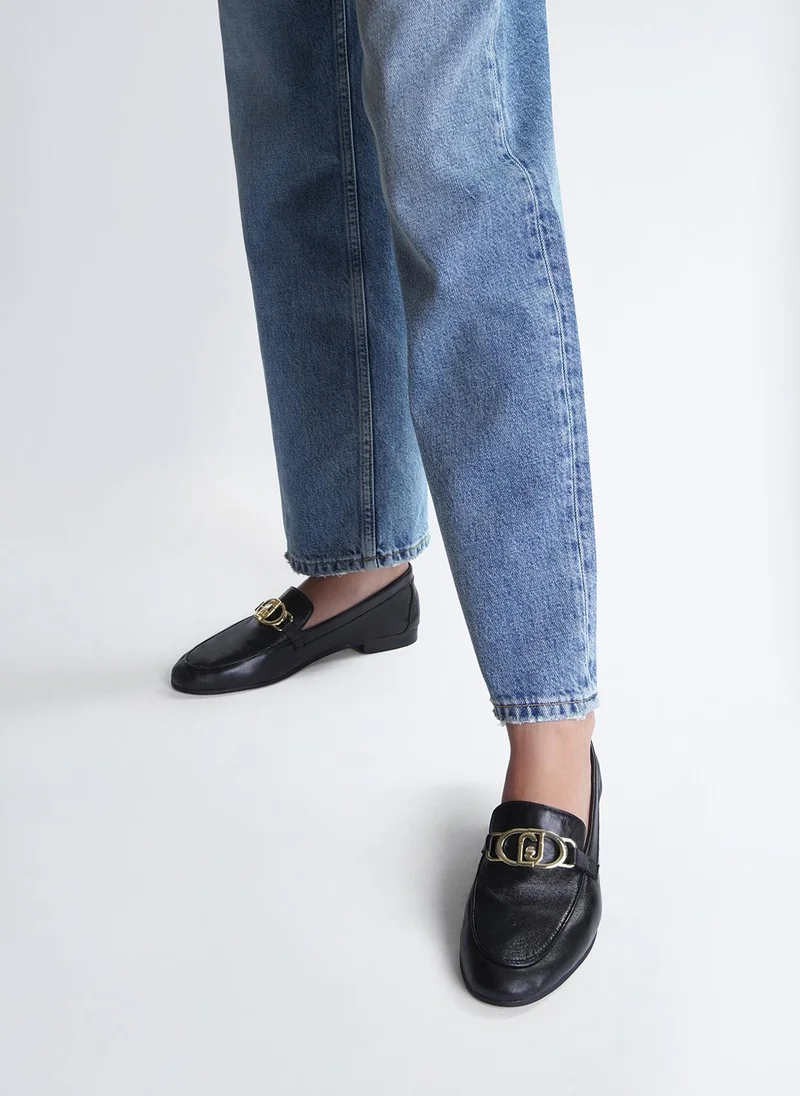 Liu Jo Black soft nappa leather loafers