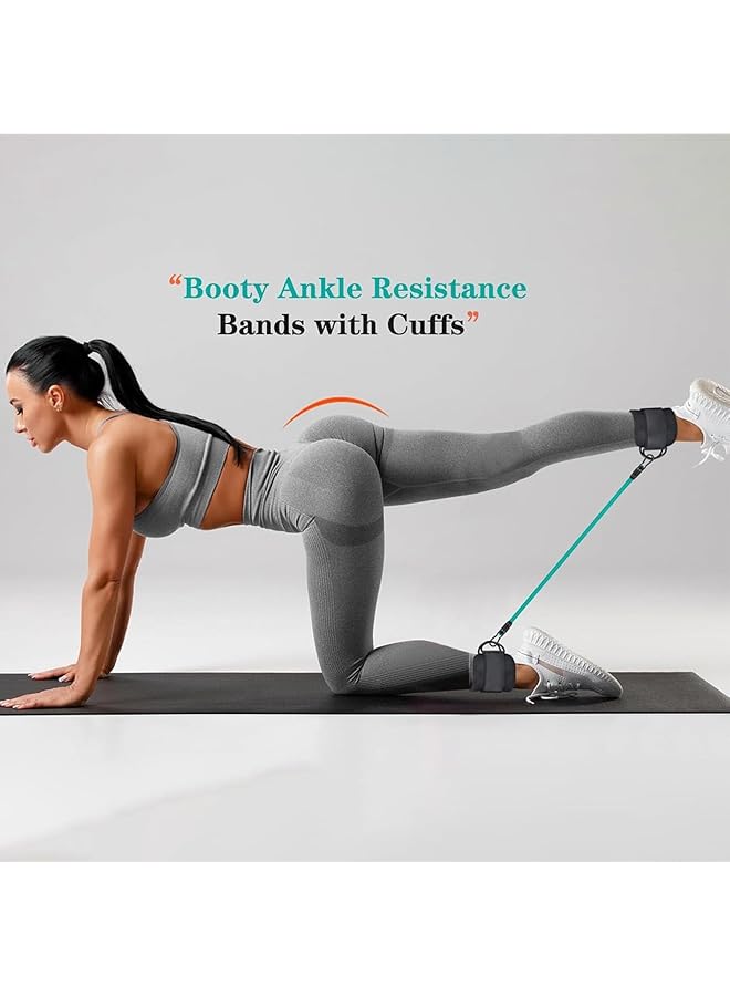 X spring Ankle Bands for Working Out Ankle Resistance Bands with Cuffs Pro Adjustable Resistance Levels for Workout Versatile Ankle Resistance Band for Exercise Hip Leg and Speed Training - Image 3