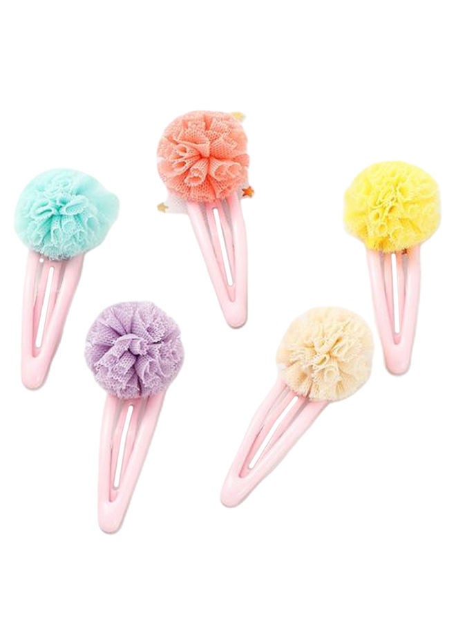 NIBEMINENT 5-Piece Ball Design Hair Pin Set Multicolour One Size