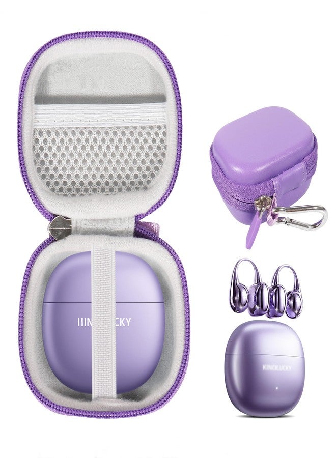CaseSack Case for King Lucky i121 Clip on Earbuds Open Ear 5.4 Headphones (Purple) - Image 1