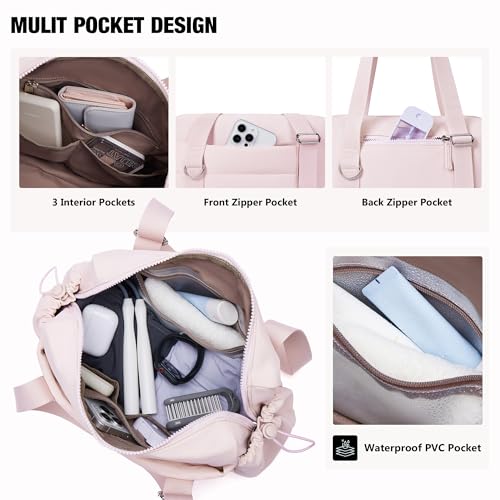 ROULENS Small Gym Bag for Women 2 Set Mini Gym Duffle Bag with Wet Compartment and Coin Wallet, Gym Tote Bag for Workout/Sport/Travel - Image 3