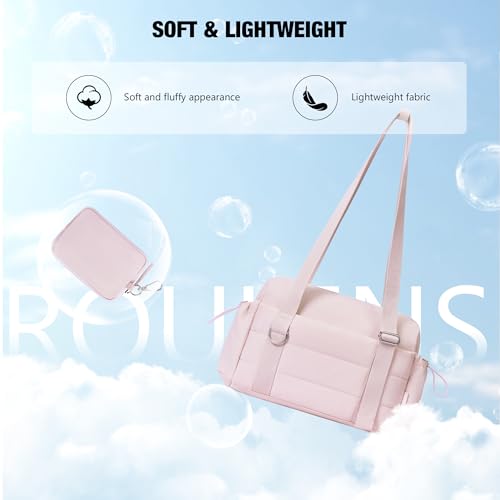 ROULENS Small Gym Bag for Women 2 Set Mini Gym Duffle Bag with Wet Compartment and Coin Wallet, Gym Tote Bag for Workout/Sport/Travel - Image 5