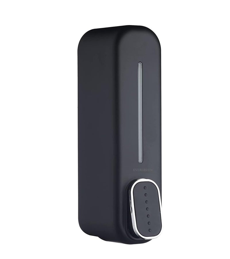 EVERGREEN Liquid Soap Dispenser Nero Black 350 ml (Black) Premium Certified Quality Set of 1, Plastic - Image 1