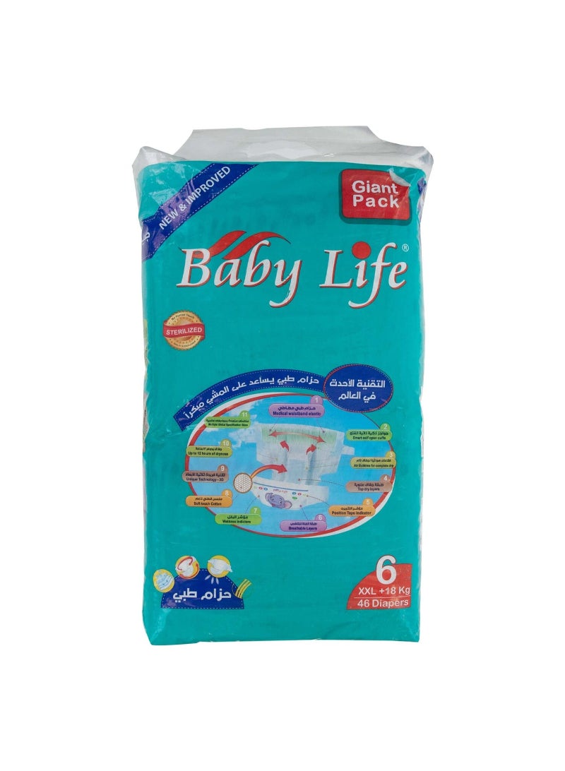 Baby Life Baby Life Diapers Size 6 XXL 18+ kg Giant Pack 46 pcs | Best ...