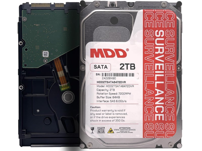 MDD MAXDIGITALDATA MDD 2TB 64MB Cache 7200RPM SATA 6.0Gb/s 3.5inch Internal Surveillence Hard Drive - MDD2TSATA6472DVR - Image 1