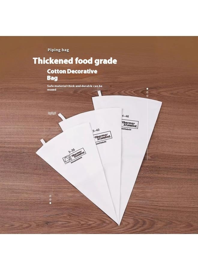 3 Pcs Reusable Piping Bags Canvas Pastry Bag ,Canvas Piping Bag Icing Frosting Bag Non-Slip Pastry Bags Canvas Cake Decorating Bags - Image 3