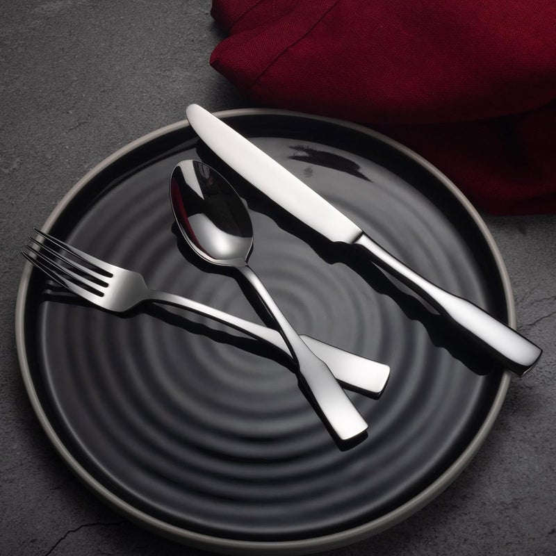 Alata Kate 20Piece Silverware Set Stainless Steel Flatware SetService for 4Mirror Polished Cutlery SetDishwasher Safe - Image 3