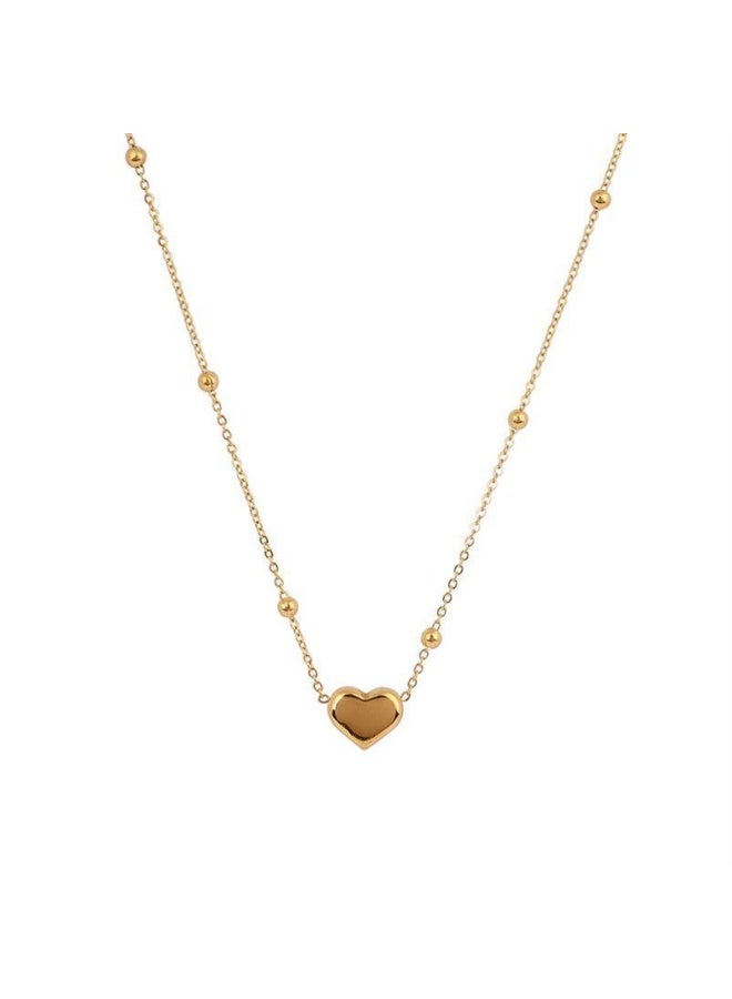 يوكانبي عقد نسائي بسيط من التيتانيوم – سلسلة قلب لا يبهت لونها، أنيقة على عظمة الترقوة - Image 1