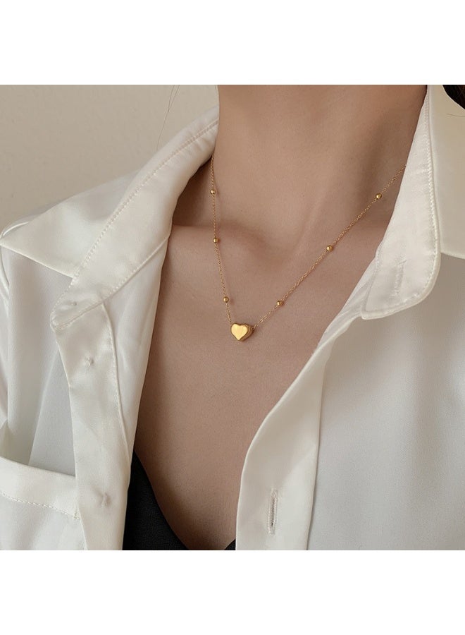 يوكانبي عقد نسائي بسيط من التيتانيوم – سلسلة قلب لا يبهت لونها، أنيقة على عظمة الترقوة - Image 2