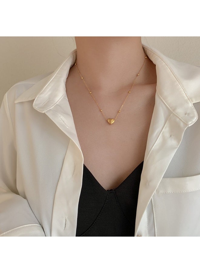 يوكانبي عقد نسائي بسيط من التيتانيوم – سلسلة قلب لا يبهت لونها، أنيقة على عظمة الترقوة - Image 3