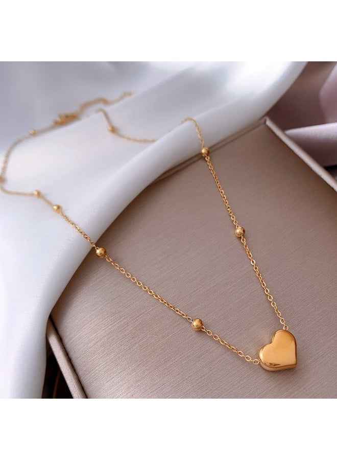 يوكانبي عقد نسائي بسيط من التيتانيوم – سلسلة قلب لا يبهت لونها، أنيقة على عظمة الترقوة - Image 4