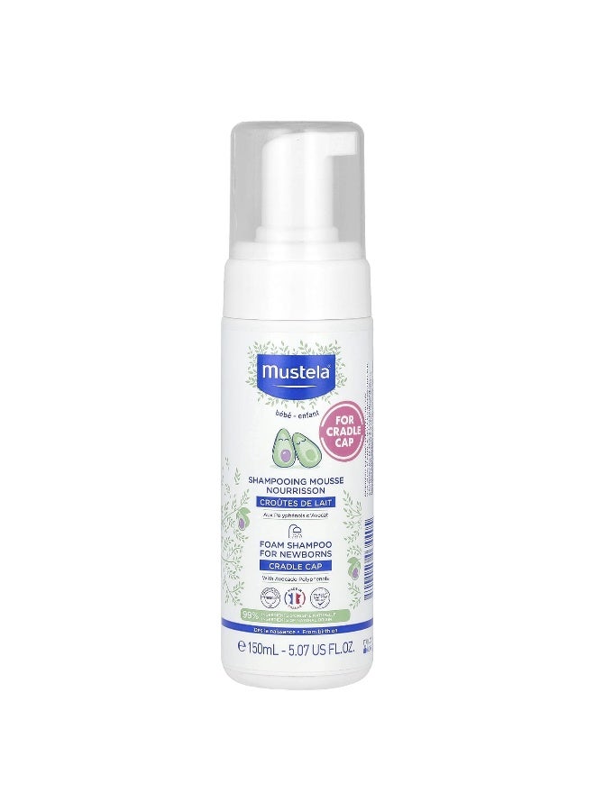 MU.STELA Mustela, Foam Shampoo for Newborns with Avocado Polyphenols, For Cradle Cap, 5.07 fl oz (150 ml) - Image 1