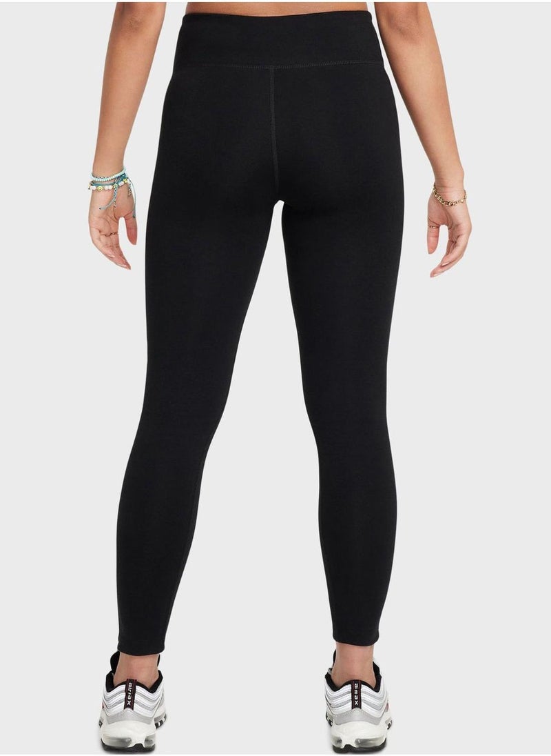 Nike - Youth Nsw Classic Highrise Tights - Image 1