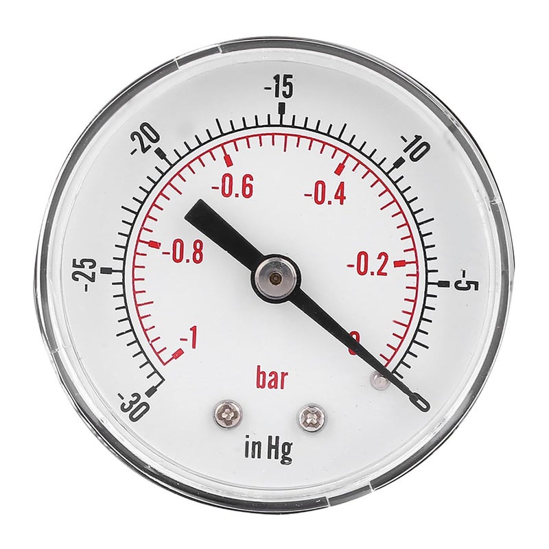 Heavy Duty Brass Vacuum Gauge 50mm 1 8 BSPT Back Connection For Air Water Oil Gas - Image 1