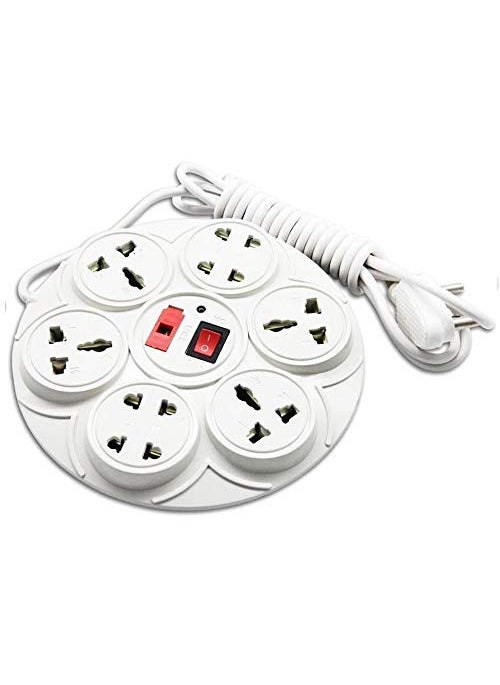Generic Toby Extension Board Multi Plug 3+3 and Extension board With 4 Mtr wire 8+1 Universal Multi Plug Point with Safety Fuse and LED Indicator (PACK OF 2)  - Image 2