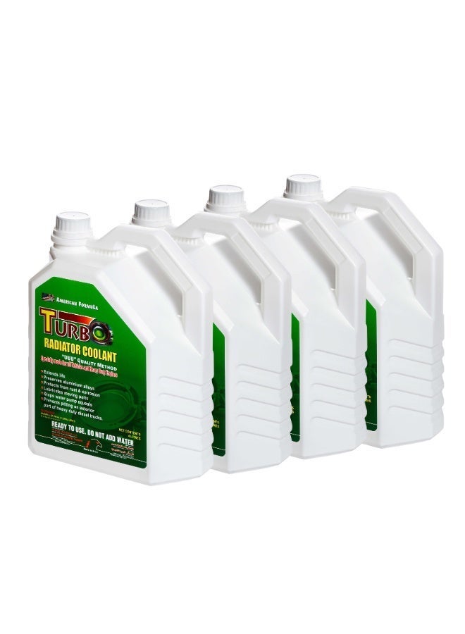 Turbo Radiator Coolant Green 4L (Pack of 4) – Premium Ready-to-Use Engine Cooling Fluid | High-Performance Heat Dissipation & Rust Protection for All Cars & SUVs (No Dilution Required) - Image 3