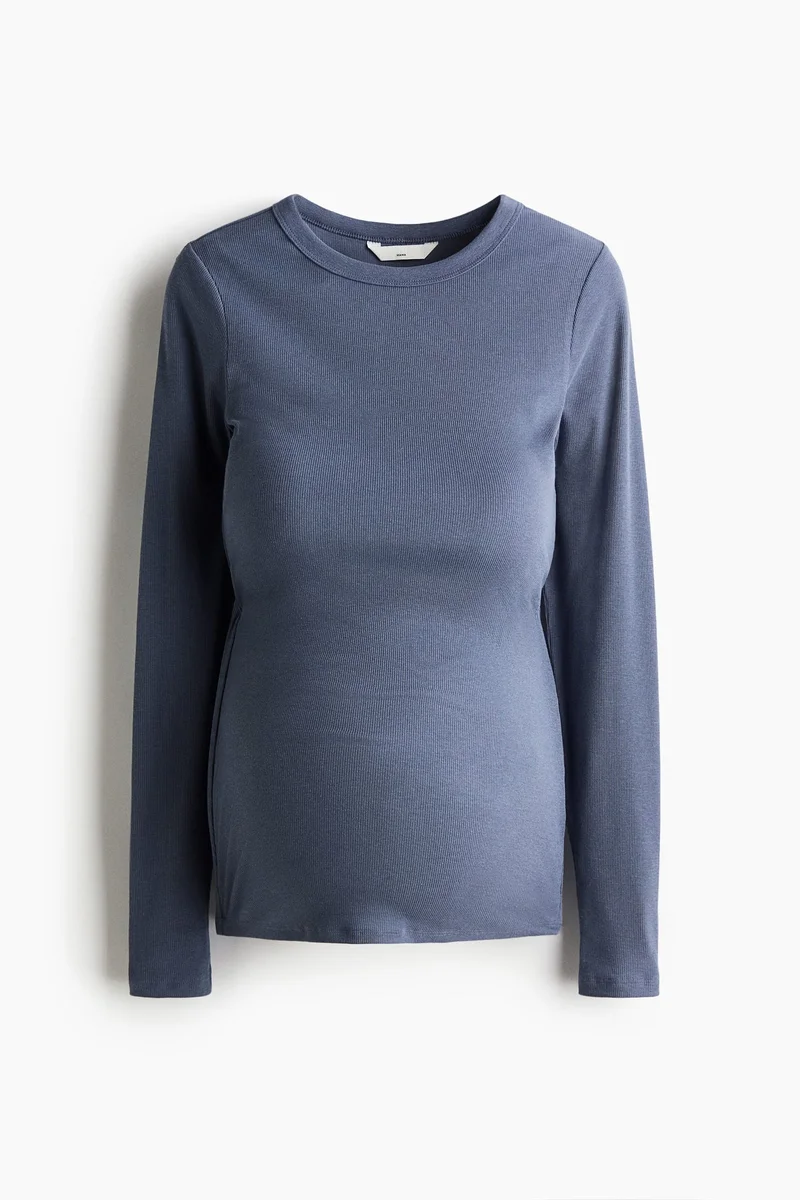 H&M MAMA Ribbed jersey top