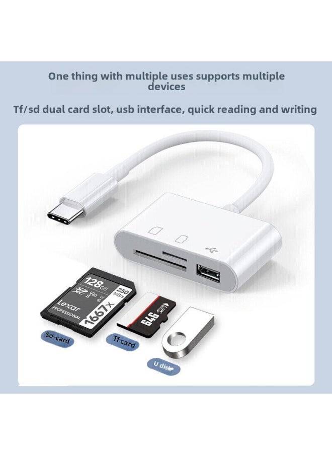 Generic - Typec Interface Card Reader Otg Disk TF Card SD Card Keyboard Mouse Camera Lightning Transmission Multi-system Compatible-Color:t-c To SD Single Card Reader Box - Image 1