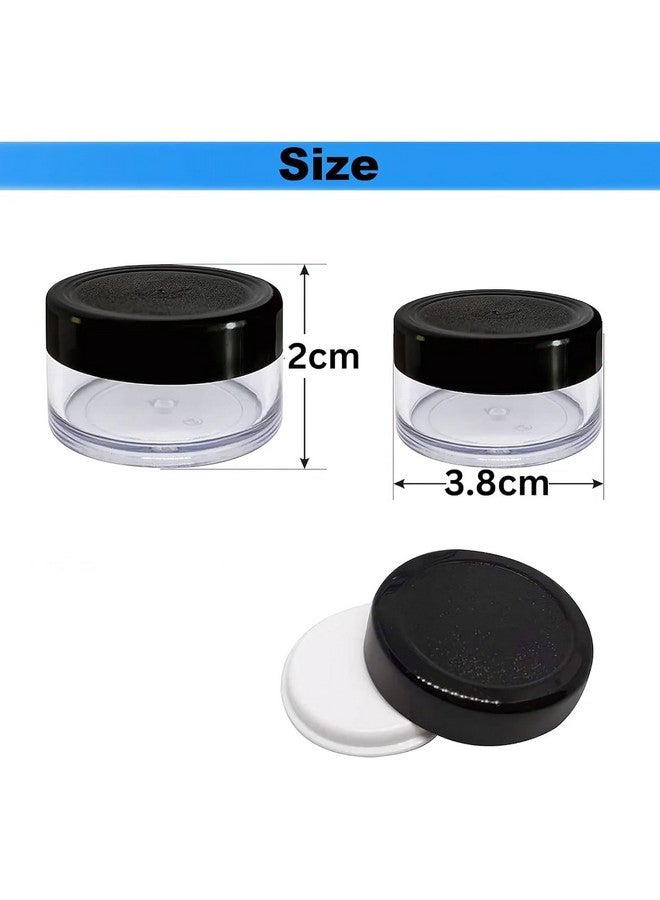 Le Chiic Crystal Clear Cosmetic & Bath Storage Jars (Set of 6) - Leakproof Lids - Perfect for Makeup, Cotton Swabs, Bath Salts & More (PACK OF 6) - Image 4