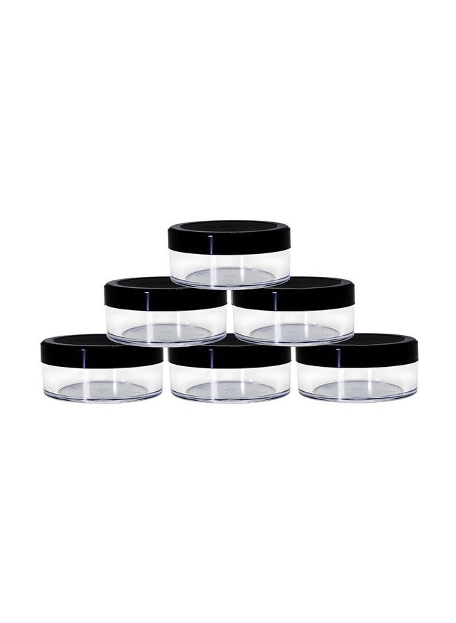 Le Chiic Crystal Clear Cosmetic & Bath Storage Jars (Set of 6) - Leakproof Lids - Perfect for Makeup, Cotton Swabs, Bath Salts & More (PACK OF 6) - Image 1