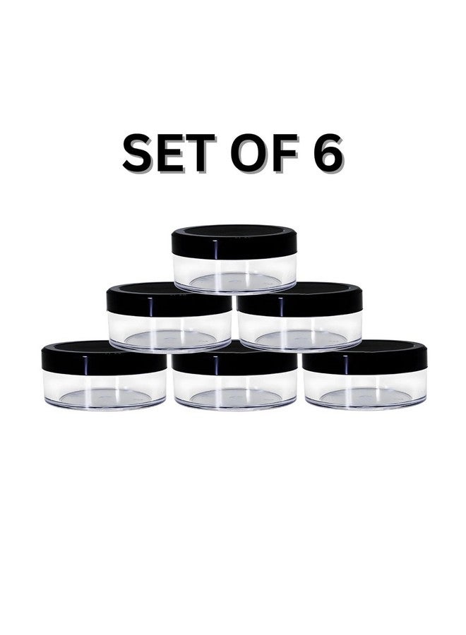 Le Chiic Crystal Clear Cosmetic & Bath Storage Jars (Set of 6) - Leakproof Lids - Perfect for Makeup, Cotton Swabs, Bath Salts & More (PACK OF 6) - Image 2