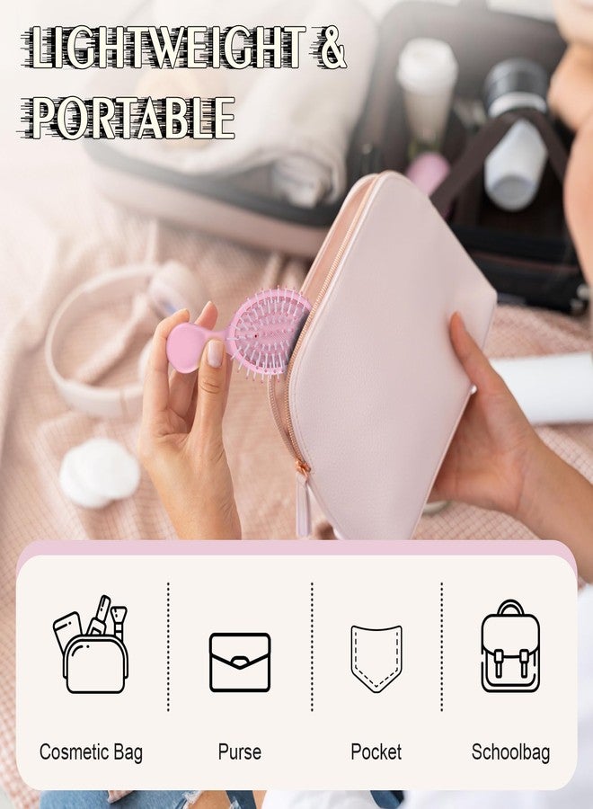 Cecnamt 12 Pcs Butterfly Mini Detangler Brush, Mini Travel Hair Brush, Bristles Plastic Detangling Brush,No Tangle Soft Flexible Bristles for Straight, Curly, Thick Hair for Party Gift - Image 4