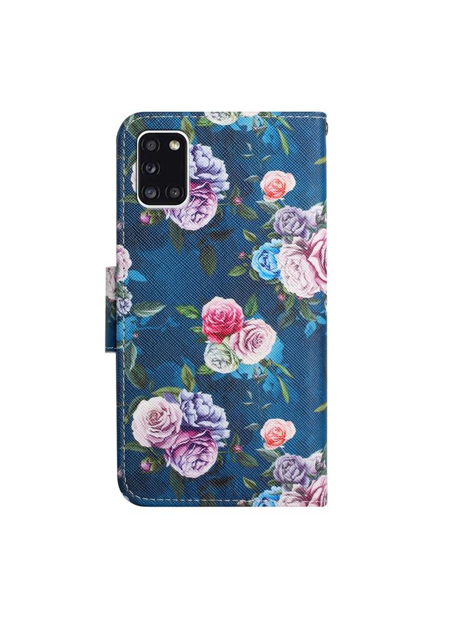 اس-توب جراب لهاتف Samsung Galaxy A31، جراب جلدي أفقي قابل للطي بنمط مرسوم مع حامل وفتحة بطاقة ومحفظة - Image 3