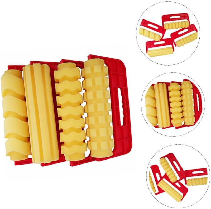 4pcs Boy Girl Graffiti Roller Sponge Paint Rollers for Art Safe Handle Creative Drawing Tools for Toddlers Imagination and Color Recognition - Image 5