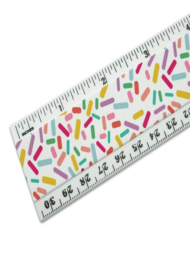 GRAPHICS & MORE Colorful Confetti Sprinkles 12 Inch Standard and Metric Plastic Ruler - Image 2