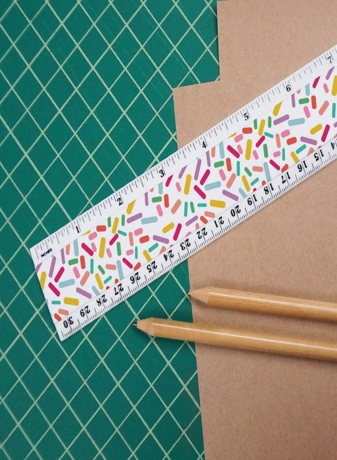 GRAPHICS & MORE Colorful Confetti Sprinkles 12 Inch Standard and Metric Plastic Ruler - Image 3