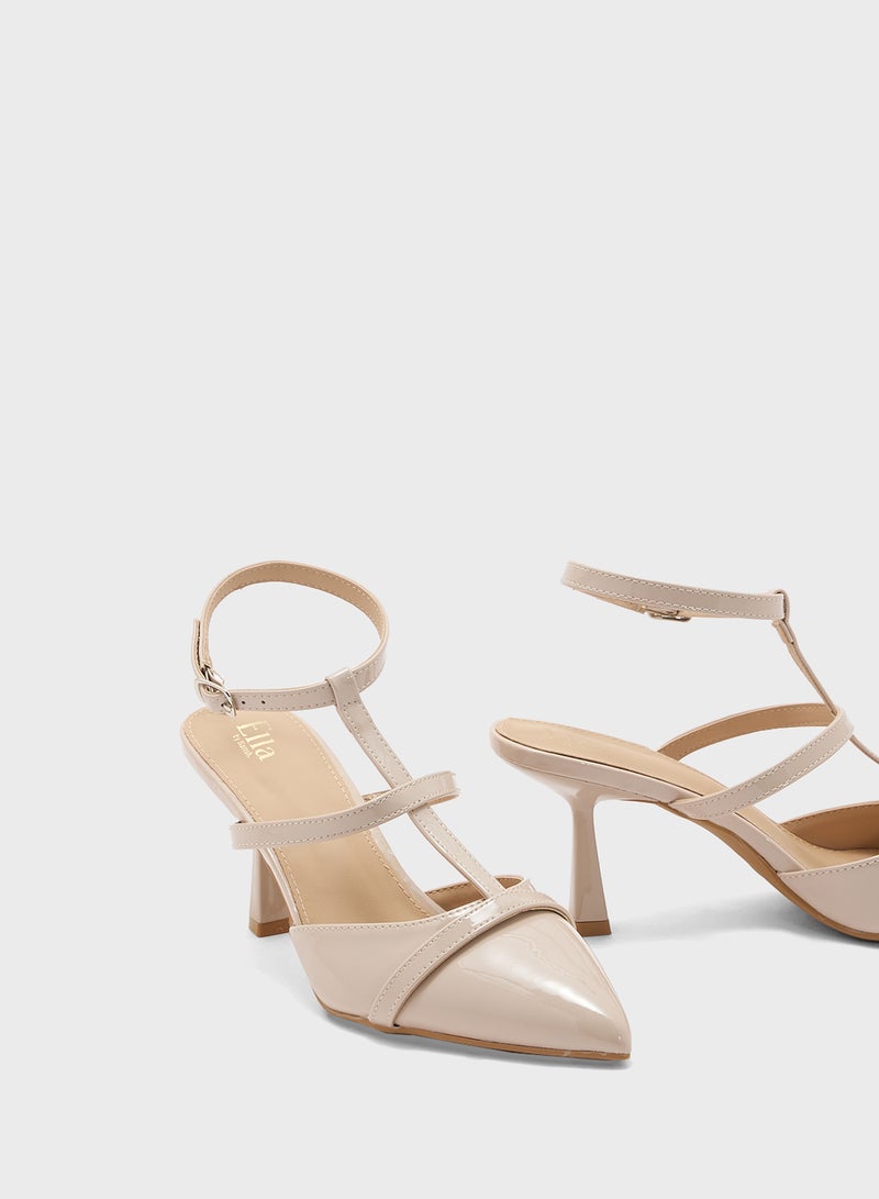 ELLA T-Bar Heeled Pump  - Image 4