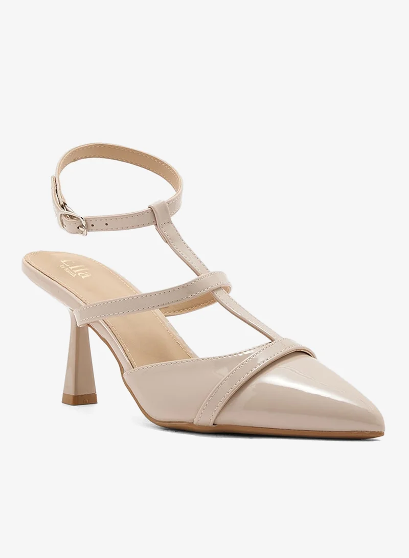 ELLA T-Bar Heeled Pump