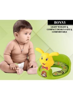 Nabhya Kids Toilet Trainer Baby Potty Seat With Rabbit Handle And Back Support Toilet Seat For Girls & Boys (Green)  - Image 2
