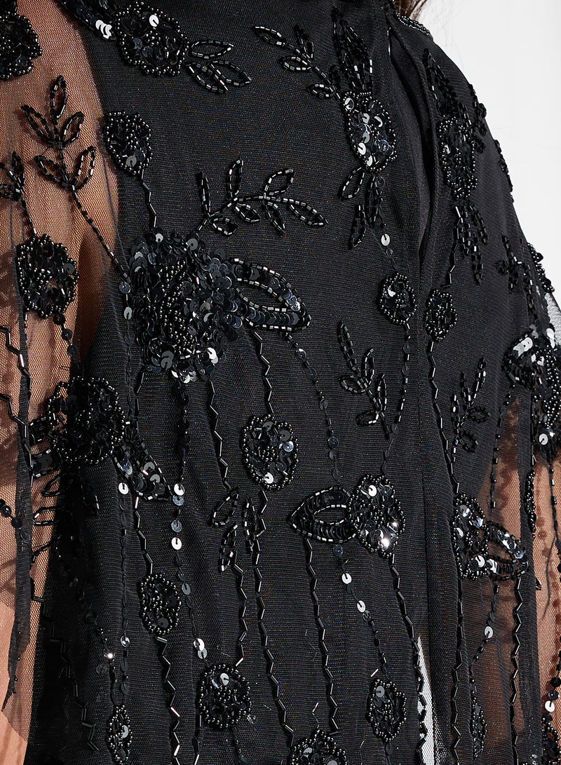 Namshi x Sequin Overlay Gown Dress - Image 4