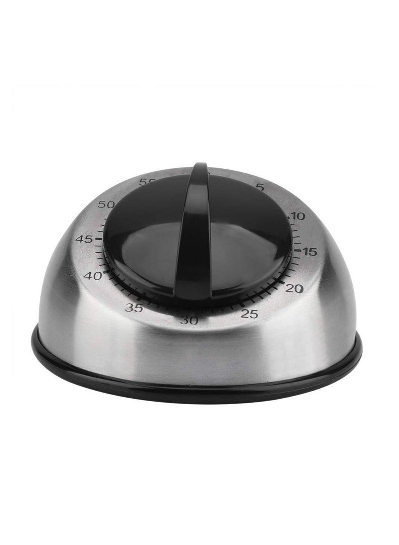 SYOSI Stainless Steel Mechanical Kitchen Timer for Cooking, 60 Minutes Loud Alarm Cooking Timer Classic Mechanical Timer Cooking Timer  Time Management Tool, Easy to Read Operate for Baking and Grilling - Image 1